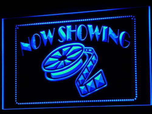 Now Showing Filming Film Movies Neon Light Sign